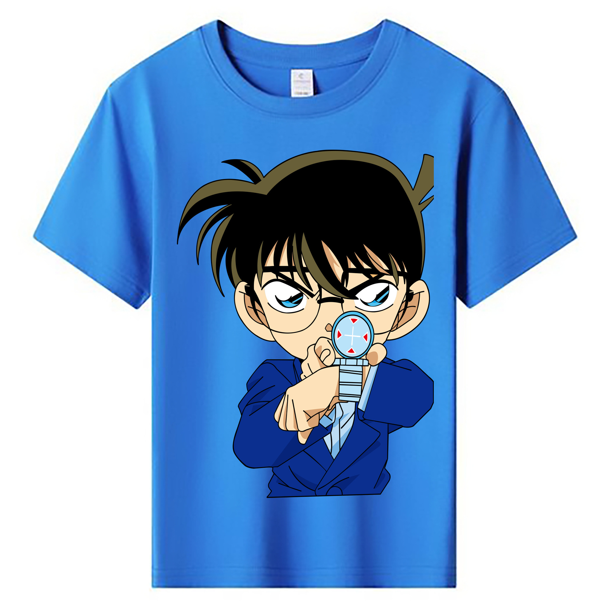 （画像用） 名探偵コナン 江戸川 コナン Detective Conan Conan Edogawa 綿100％キッズTシャツ（フロントプリント）